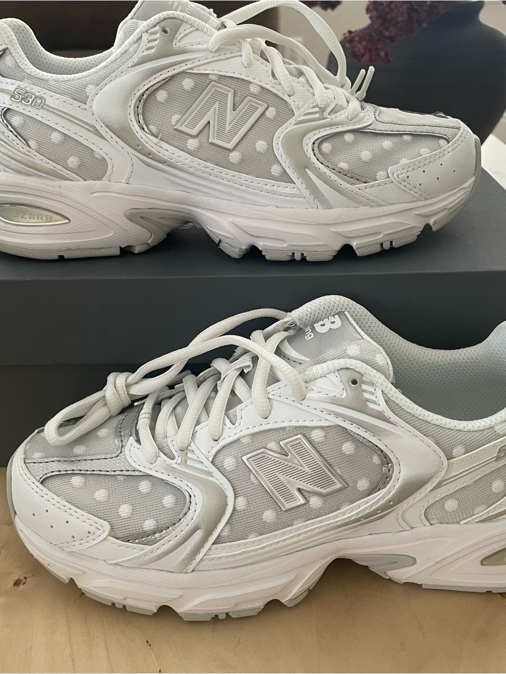 New Balance 530 Polka Dot Shoes Size W6.5